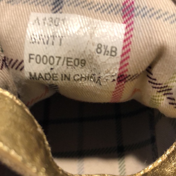 Coach Britt classic brown and tan with gold detail Velcro sneakers size 8 1/2 - Picture 11 of 14